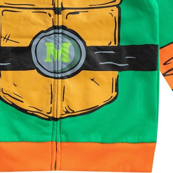 NWT Nickelodeon Teenage Mutant Ninja Turtles Michelangelo Boys Zip Up - Size 5 - Picture 3 of 3